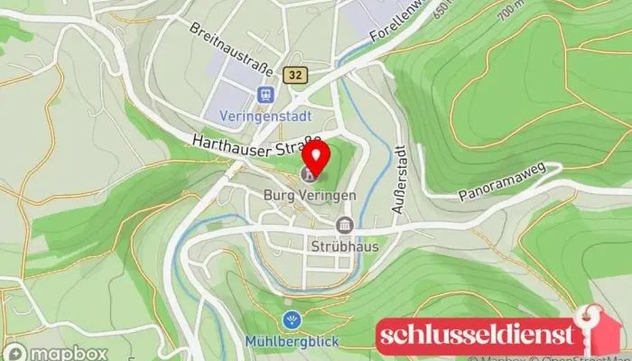 Karte von Peterskapelle Schloss in Veringenstadt