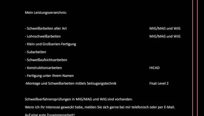 Priel Schweiss Systeme Vom Inhaber - Winterbach