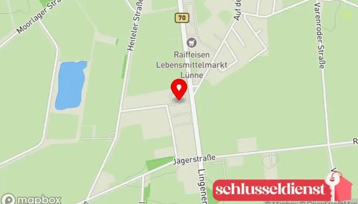 Karte von R & P Lünner Fensterbau GmbH Fensteranbieter in Lünne