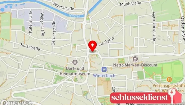Karte von Remstal Balkone Metallbauunternehmen in Winterbach