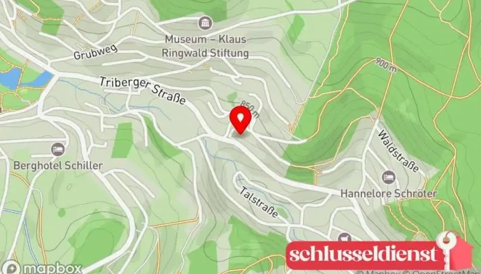 Karte von Robert Herr Kuckucksuhren Unikate Inh. Christophe Herr Uhrenhersteller, Kunstrestaurator, Uhrenreparatur, Uhrenreparaturservice, Uhrengeschäft in Schonach im Schwarzwald