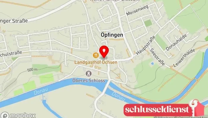 Karte von Rudolf Metall  in Öpfingen