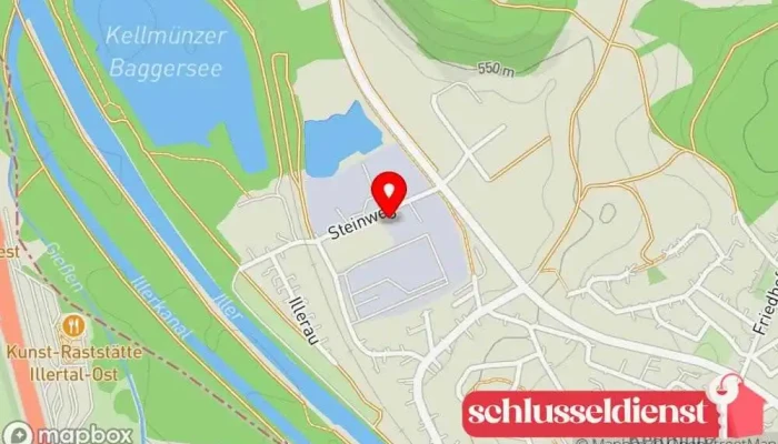 Karte von S + S Metalltechnik GmbH & Co. KG Auftragnehmer, Metallbauunternehmen, Stahlbauunternehmen, Schweißbetrieb in Kellmünz an der Iller