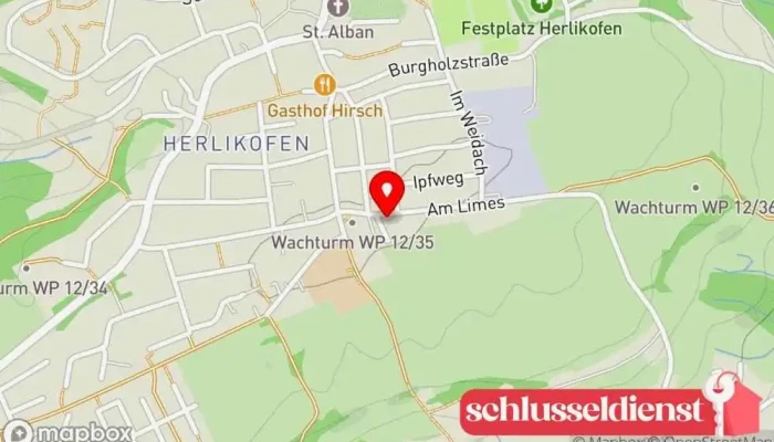 Karte von Scheel Treppen- und Geländerbau GmbH Treppenbauunternehmen, Geländeranbieter in Schwäbisch Gmünd