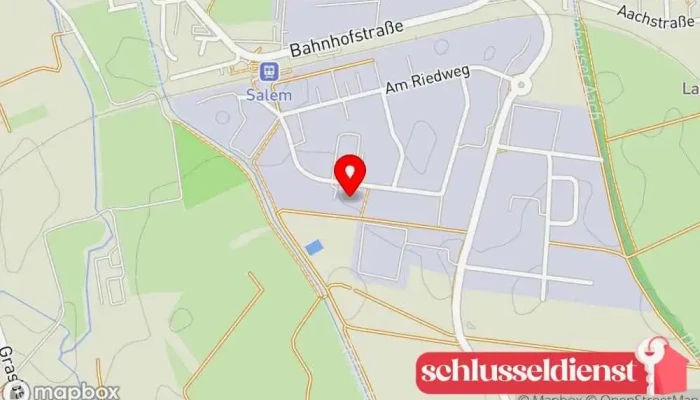 Karte von Scheidegg Salem - Konstruktion & Blechverarbeitung Metallverarbeitungsunternehmen, Aluminium-Schweißer, Laserschneideservice, Blechanbieter, Schweißbetrieb in Salem