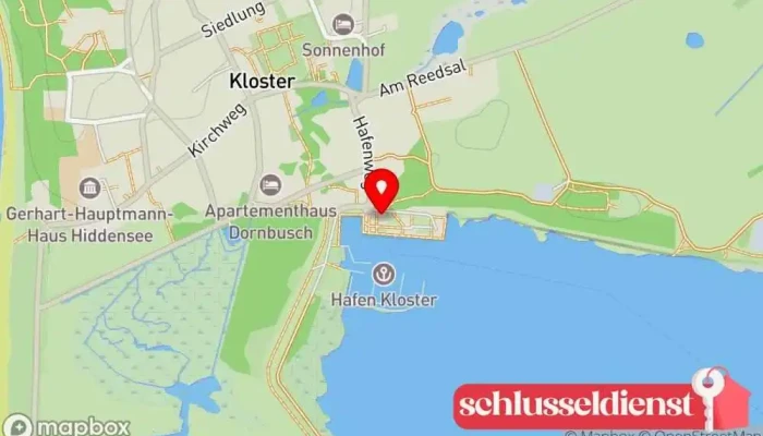 Karte von Schillings Hafenamt Hiddensee Restaurant in Insel Hiddensee