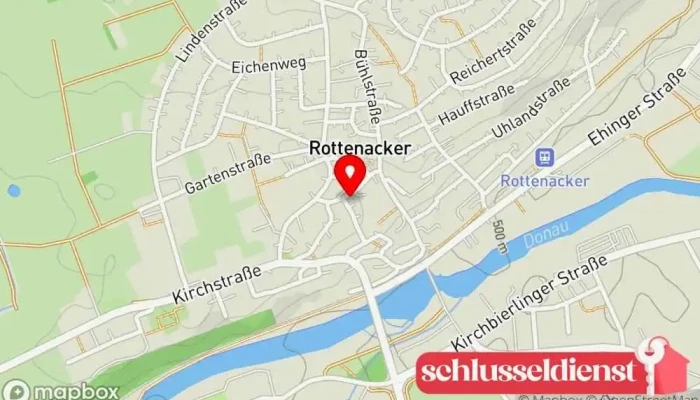 Karte von Schirmerhof Sattelsau Laden Rottenacker Fleischerei, Feinkost-Metzgerei, Geschäft für Fleisch- und Wurstdelikatessen, Lebensmittelhersteller, Lebensmittelanbieter, Lebensmittelhändler in Rottenacker