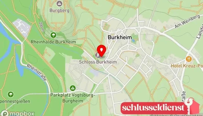 Karte von Schloss Burkheim - Andreas Neymeyer & Schätzle GbR Funktionshalle, Weinkellerei in Endingen am Kaiserstuhl