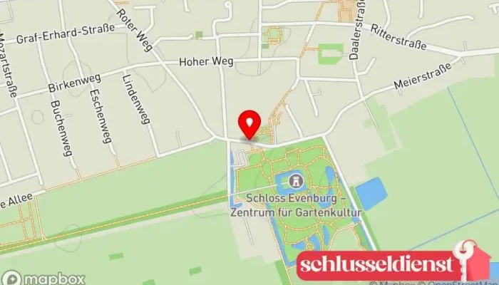 Karte von Schloss Evenburg Bushaltestelle in Leer (Ostfriesland)