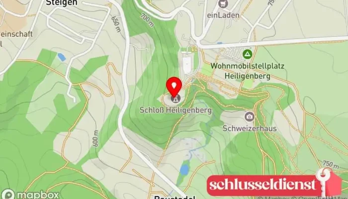Karte von Schloss Heiligenberg Historische Sehenswürdigkeit in Heiligenberg