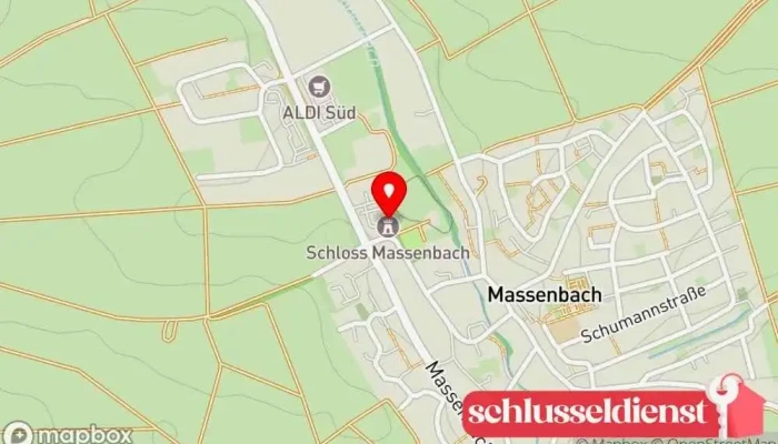 Karte von Schloss Massenbach Historische Sehenswürdigkeit, Schloss, Sehenswürdigkeit in Schwaigern