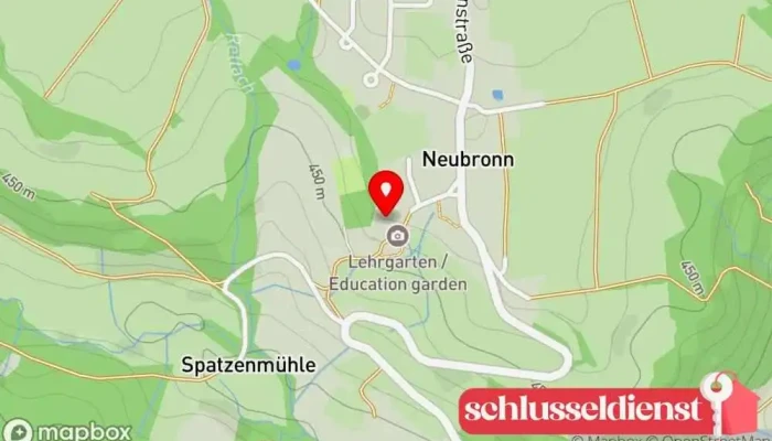 Karte von Schloss Neubronn Pferdezüchter in Abtsgmünd