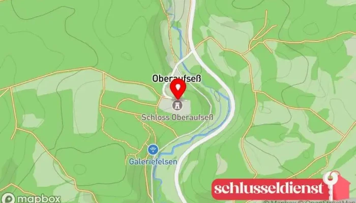 Karte von Schloss Oberaufseß Historische Sehenswürdigkeit in Aufseß