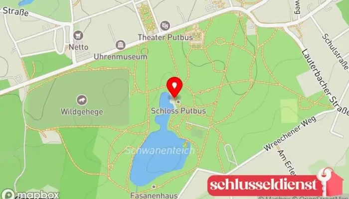 Karte von Schloss-Pergola Historische Sehenswürdigkeit in Putbus