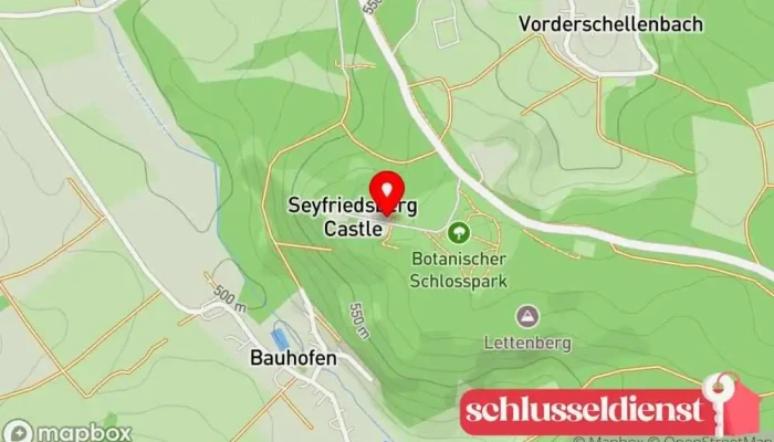 Karte von Schloß Seyfriedsberg Kloster in Ziemetshausen