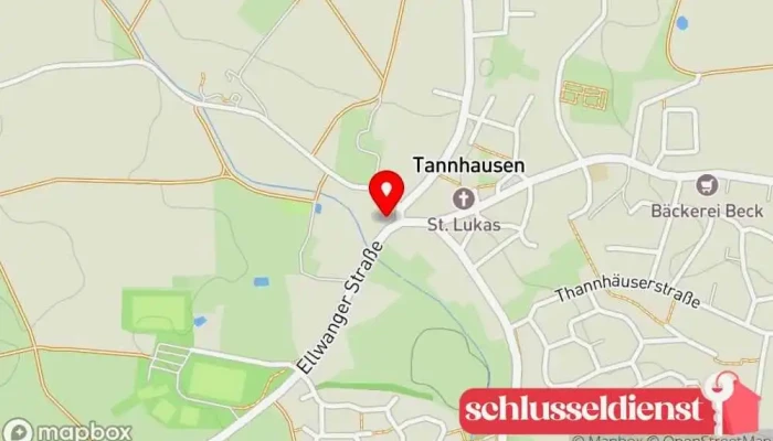 Karte von Schloss Tannhausen Schloss in Tannhausen