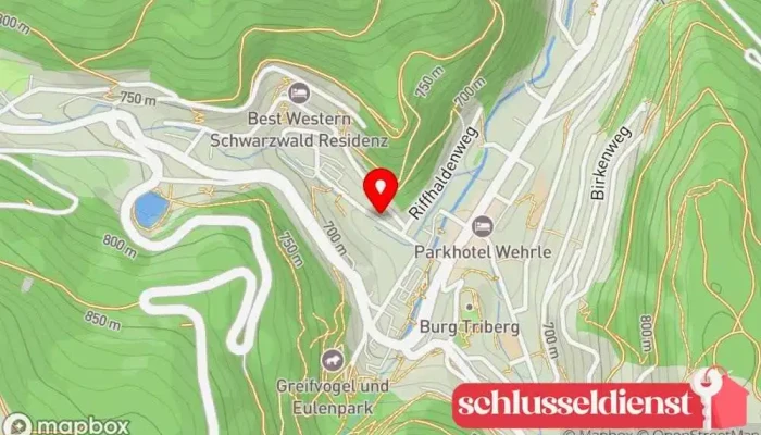 Karte von Schlosser Maier e. K. Metallbauunternehmen, Denkmalpflege, Geländeranbieter in Triberg im Schwarzwald