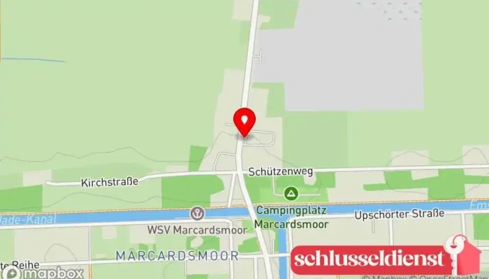Karte von Schlosserei Gebr. Decker GmbH Metallbauunternehmen, Zaunbauer, Geländeranbieter, Treppenbauunternehmen in Wiesmoor