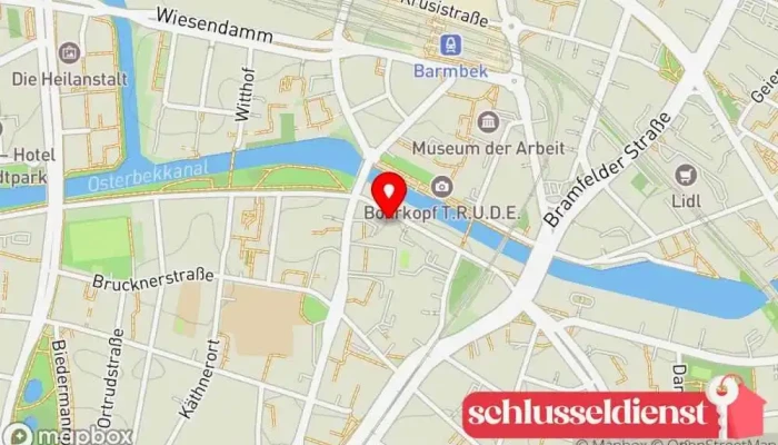 Karte von Schlosserei & Metallbau Fieg GmbH Metallwerkstatt, Metallbauunternehmen in Hamburg