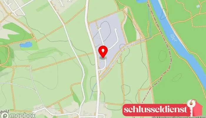 Karte von Schlosserei Metallbau Friedrich Hinder Bauunternehmen, Möbelgeschäft, Generalunternehmer, Metallbauer, Metallhandlung in Illerrieden