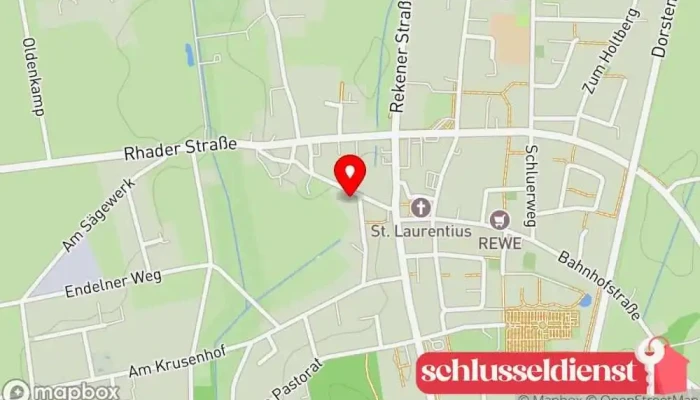 Karte von Schlosserei Metallbau Hermann Kruse Metallbauunternehmen, Metallwerkstatt in Dorsten