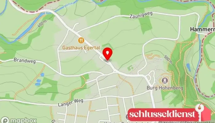 Karte von Schlosserei Metallbau Omericic Auftragnehmer in Hohenberg an der Eger