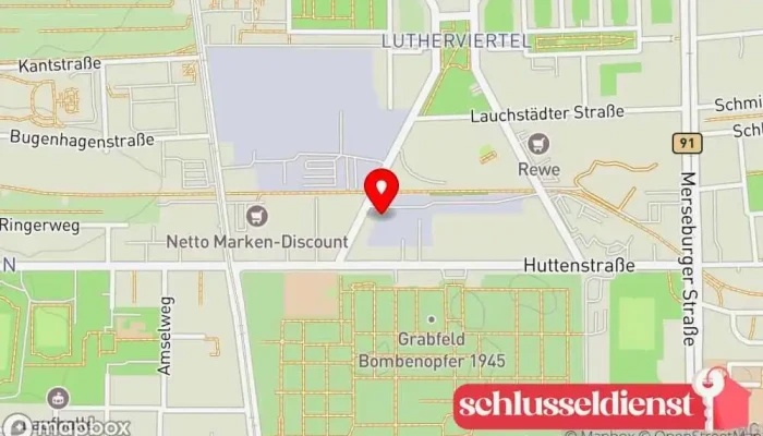 Karte von Schlosserei Michael Rauch KG Metallbauunternehmen in Halle (Saale)