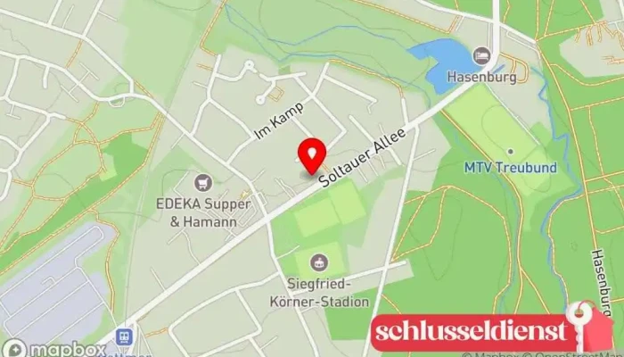 Karte von Schlosserei Schweitzer Metallbauunternehmen, Stahlbauunternehmen in Lüneburg