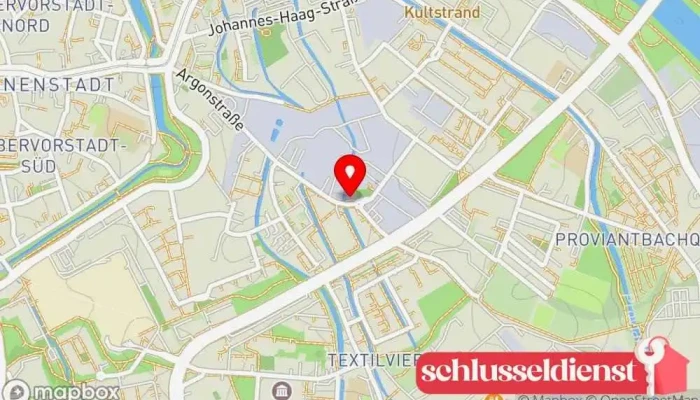 Karte von Schlosserei Zircher Inh. Kurt Georg von Mende e.K. Metallwerkstatt in Augsburg