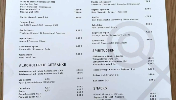 Schlosserkeller -  Speisekarte - Haslach Im Kinzigtal