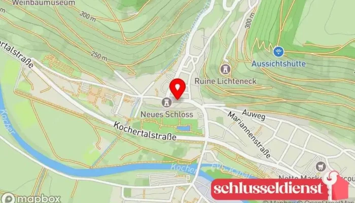Karte von Schlosshotel Ingelfingen Hotel, Restaurant in Ingelfingen