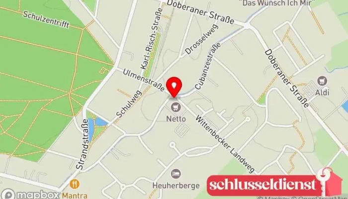 Karte von Schlüsseldienst Aaron Schlüsselduplikationsdienst in Kühlungsborn