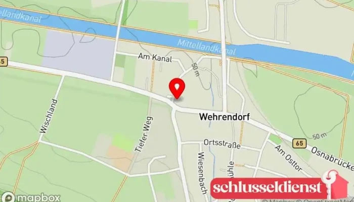 Karte von Schlüsseldienst Bonkowski Schlüsseldienst in Bad Essen