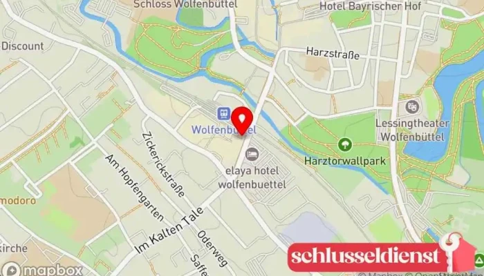 Karte von Schlüsseldienst Oppermann | Wolfenbüttel Schlüsselduplikationsdienst in Wolfenbüttel