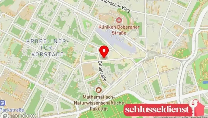 Karte von Schlüsseldienst Rostock Bruhn Schlüsseldienst, Sicherheitsdienst, Anbieter von Sicherheitssystemen in Rostock