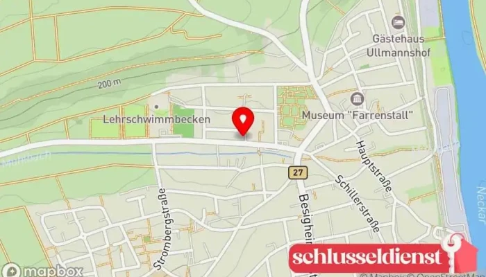 Karte von SchwabenMetall Metallbauunternehmen in Kirchheim am Neckar