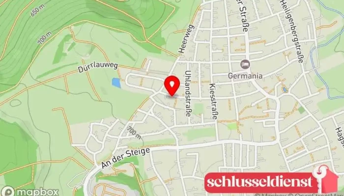 Karte von Schwenkel K. Metallwerkstatt in Hülben
