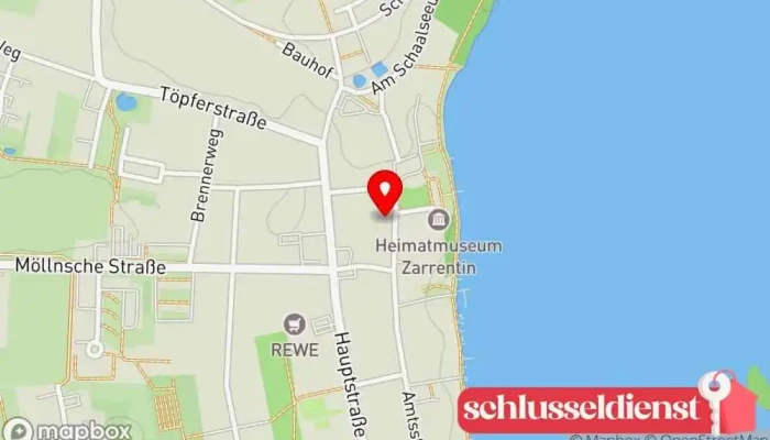 Karte von Seehotel Zarrentin Hotel in Zarrentin am Schaalsee
