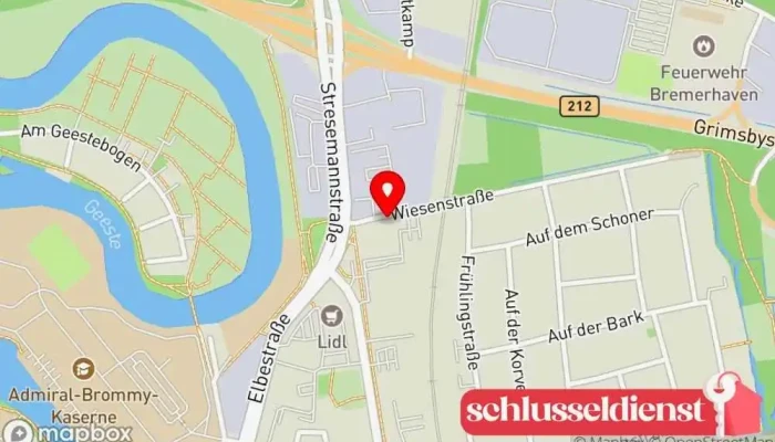 Karte von Seitz Metallbau Metallbauunternehmen in Bremerhaven
