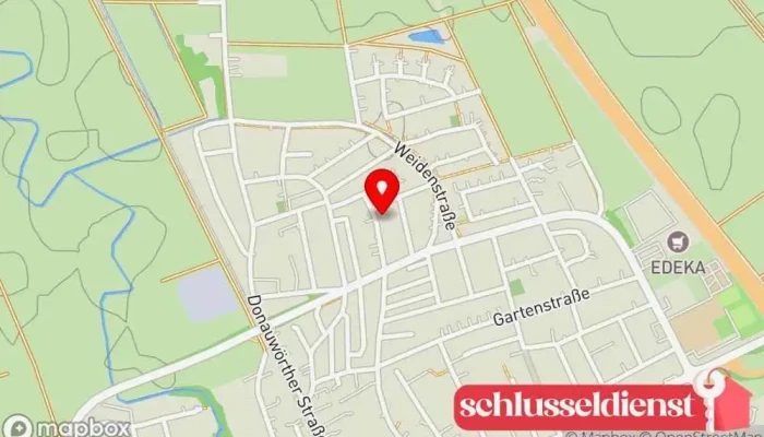 Karte von SEMO GmbH Schlüsseldienst in Asbach-Bäumenheim