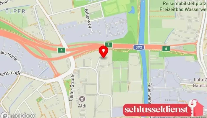 Karte von Severidt Metallbau KG / Braunschweig Metallbauunternehmen in Braunschweig