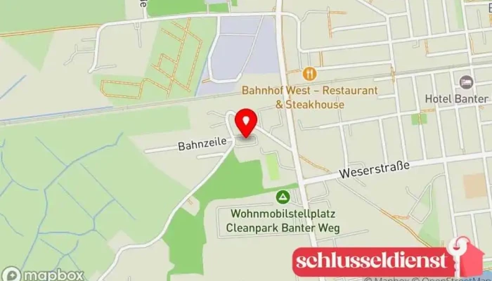 Karte von Siefken & Hollmann Stahl und Metallbau GmbH Metallbauunternehmen, Zaunbauer, Generalunternehmer, Unternehmen für Isolationsarbeiten, Metallhandlung, Parkhaus, Treppenbauunternehmen, Schweißbetrieb, Fensterinstallationsdienst in Wilhelmshaven