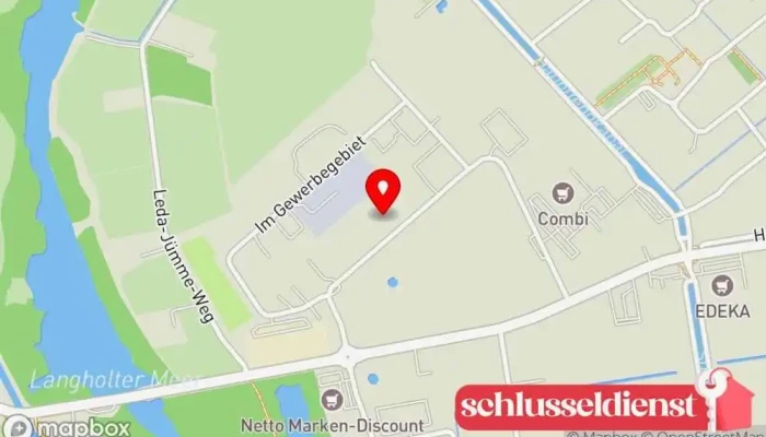 Karte von Siemers + Grüssing GbR Metallbau Metallbauunternehmen in Ostrhauderfehn