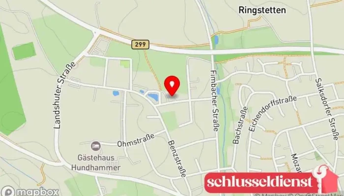 Karte von Skarda Metallbau e.K. Metallbauunternehmen in Geisenhausen
