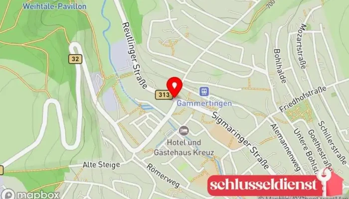 Karte von StadlerTreppen GmbH&Co.KG Treppenbauunternehmen in Gammertingen