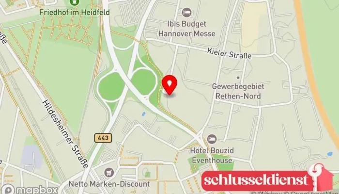 Karte von Stahl- und Metallbau Rethen GmbH Stahlbauunternehmen, Metallbauunternehmen in Laatzen