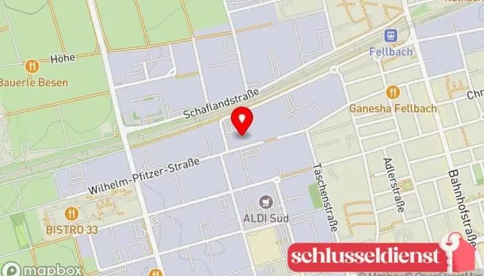 Karte von Stahlbau & Schlosserei Stuttgart | H&H Eisen-Müller GmbH & Co. KG Stahlbauunternehmen in Fellbach