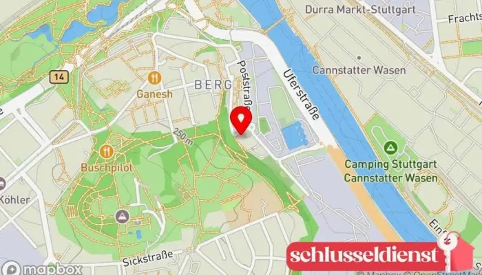 Karte von Stimpfig Stahl- und Metallbau Stuttgart GmbH Stahlbauunternehmen, Aluminium-Schweißer, Schlüsseldienst, Metallbauunternehmen, Metallverarbeitungsunternehmen, Metallwarenhersteller, Schweißbetrieb in Stuttgart
