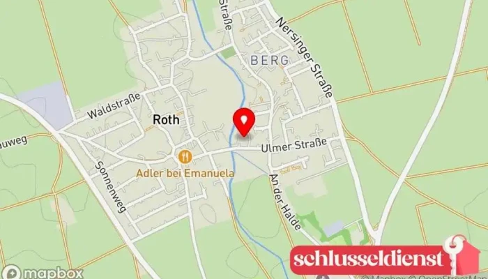 Karte von TBM Metalltechnik GmbH Metallbauunternehmen, Anbieter für die Metallindustrie, Metallverarbeitungsunternehmen, Metallwerkstatt, Schweißbetrieb in Pfaffenhofen an der Roth