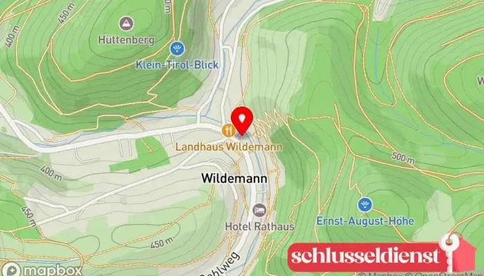Karte von Tourist-Information Wildemann Touristeninformation in Wildemann